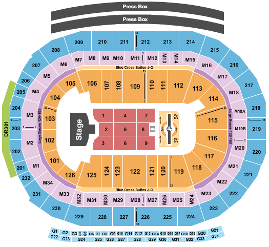 Little Caesars Arena Justin Timberlake Seating Chart